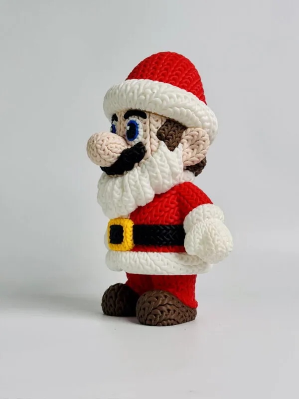 Santa Mario Figurine - Unique Desk Decor Piece Limbe For Gaming Fans